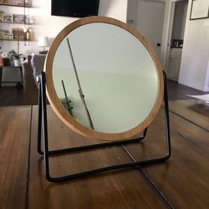 Wood Rimmed Vanity Mirror